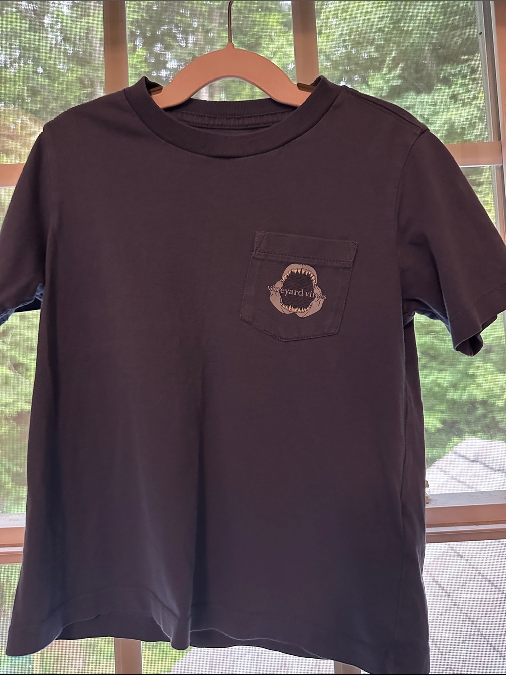Vineyard Vines Shark themed Navy Short-Sleeve Pocket Tee